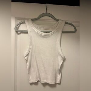 Primark White Ribbed Tank Top